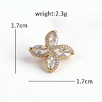 Petite Flower and Teddy Bear Collar Brooch