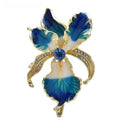 Enamel Orchid with Rhinestone Arched Petals Brooch original variant product photo