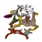 Christmas Reindeer and Star Wreath Brooch original variant product photo