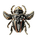 Winged Scarab with Floral Pattern Brooch original white background product photo
