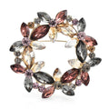 Marquise Jewel Flower Wreath Brooch