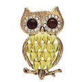 Vintage-Style Owl with Faceted Feather Body Brooch original variant product photo