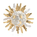 Smiling Sun and Stars Brooch