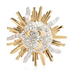 Smiling Sun and Stars Brooch