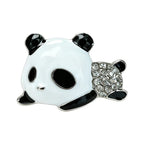 Playful Panda with Sparkling Body Brooch original white background product photo