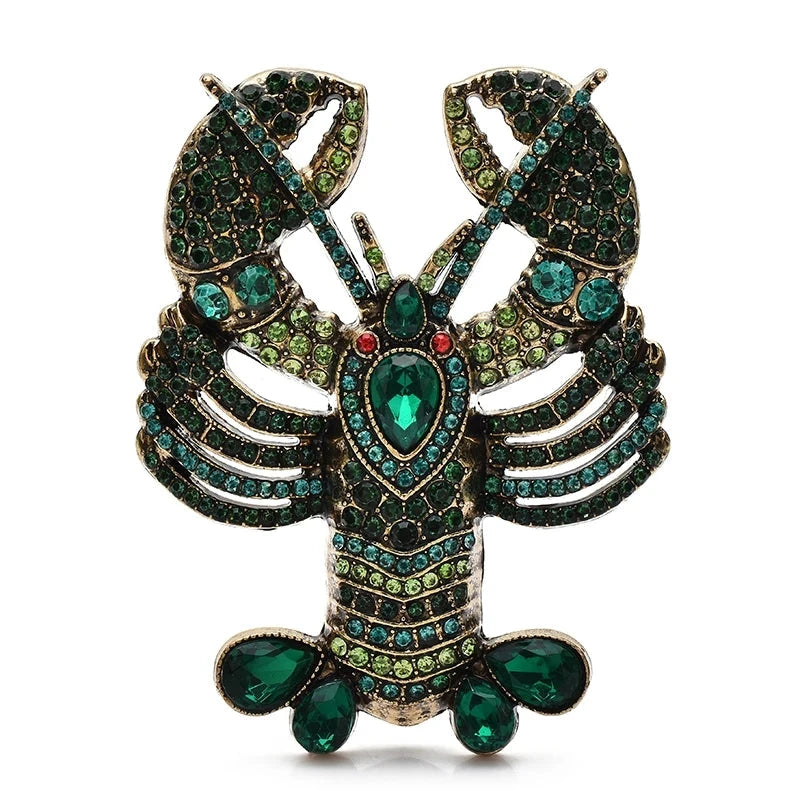 Large Jeweled Lobster with Patterned Claws Brooch original variant product photo