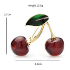 Enamel Cherry Pair Brooch