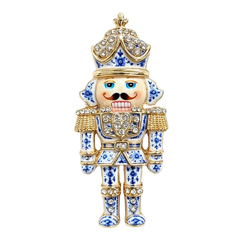 Crowned Nutcracker King Brooch original white background product photo