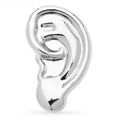 Sculptural Ear Brooch — Silver