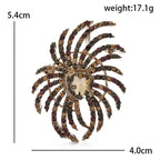 Vintage-Style Spiral Flower with Faceted Center Brooch — dimensions