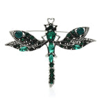 Vintage Dragonfly with Marquise Jewel Wings Brooch