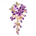 Purple Enamel Wisteria Flower Brooch — Purple Wisteria