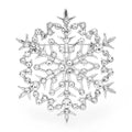 Filigree Crystal Snowflake Brooch