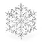 Filigree Crystal Snowflake Brooch
