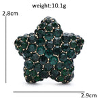 Multicolor Rhinestone Star Brooch