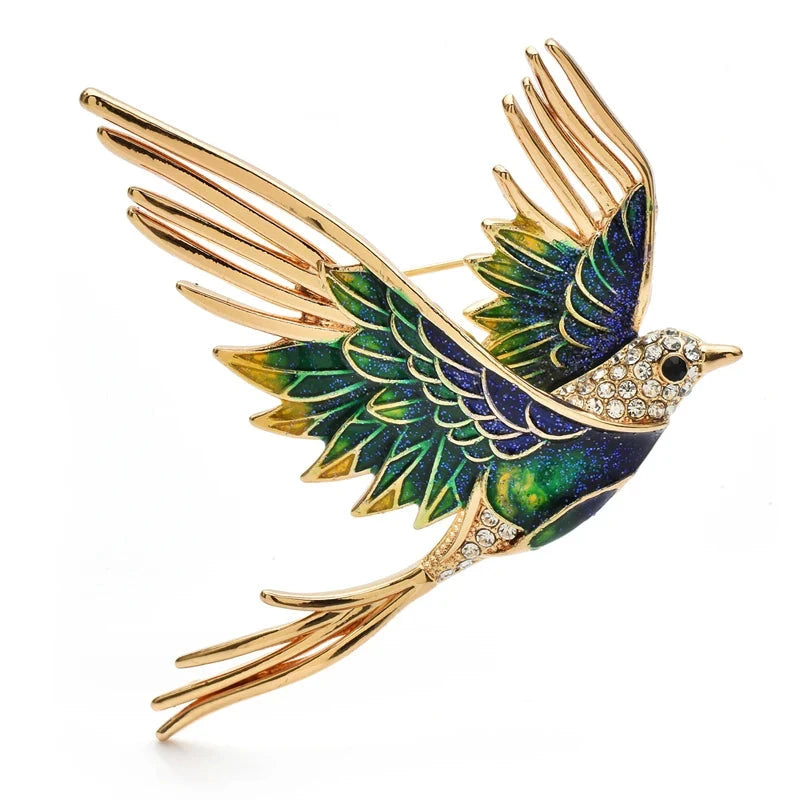 Soaring Bird with Open Feather Tips Brooch original white background product photo