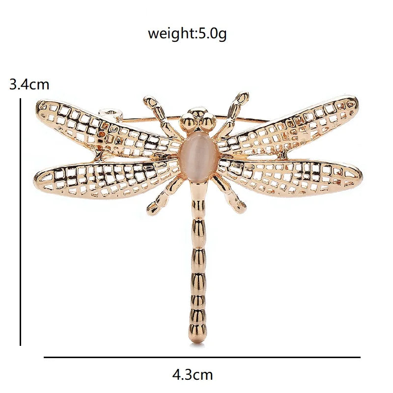 Minimal Openwork Dragonfly Brooch — dimensions