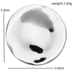 Polished Domed Circle Brooch — dimensions