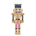 Pink Nutcracker Soldier Brooch — Pink & Gold