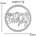 It's My Birthday Sparkle Circle Brooch