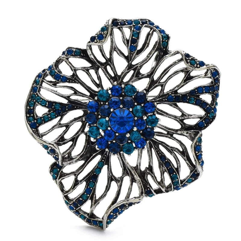 Large Openwork Flower with Rhinestone Center Brooch original variant product photo