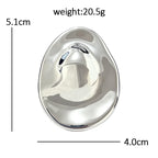 Organic Pebble Stainless Steel Brooch