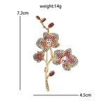 Jeweled Blossom Branch Brooch — dimensions