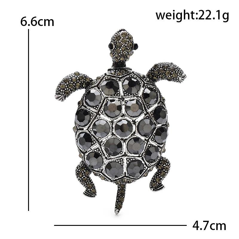 Jeweled Sea Turtle Brooch — dimensions