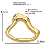 Undulating Triangle Frame Brooch — dimensions