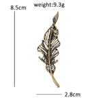 Vintage Openwork Feather Brooch
