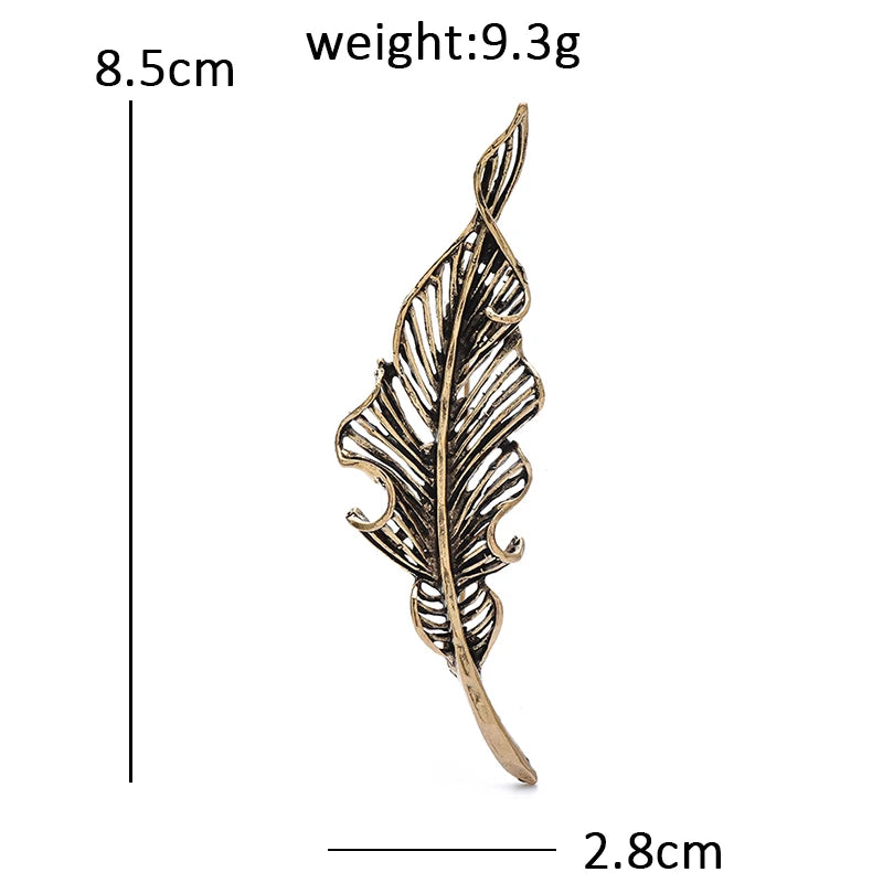 Vintage Openwork Feather Brooch