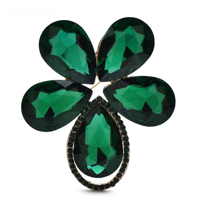 Large Five-Petal Faceted Flower Brooch original variant product photo