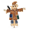 Halloween Scarecrow with Black Bird Brooch — Scarecrow