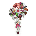 Jeweled Floral Cascade Statement Brooch