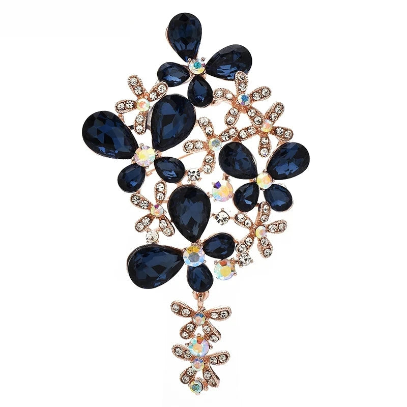 Jeweled Butterfly and Flower Spray Brooch original variant product photo