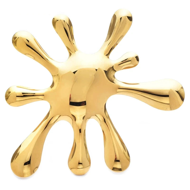 Polished Abstract Splash Brooch