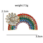 Sparkling Rainbow with Sun Brooch