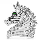 Textured Horse Head with Rhinestone Mane Brooch product variant photo