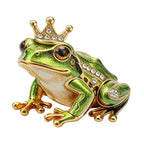 Patterned Frog Prince with Crown Brooch original white background product photo