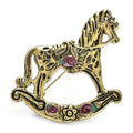 Vintage-Style Rocking Horse Brooch — Rocking Horse