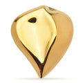 Sculptural Folded Heart Stainless Steel Brooch — Gold