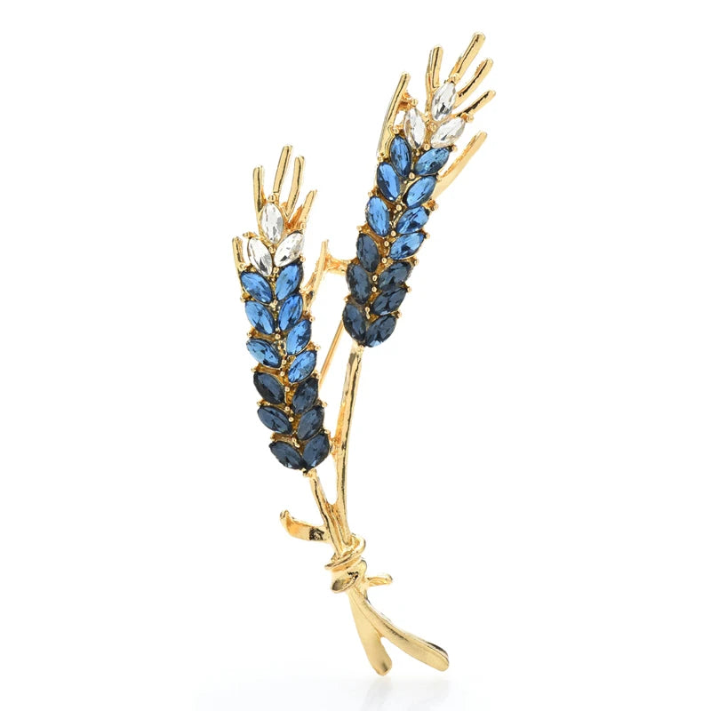 Broche épi de blé ornée de bijoux