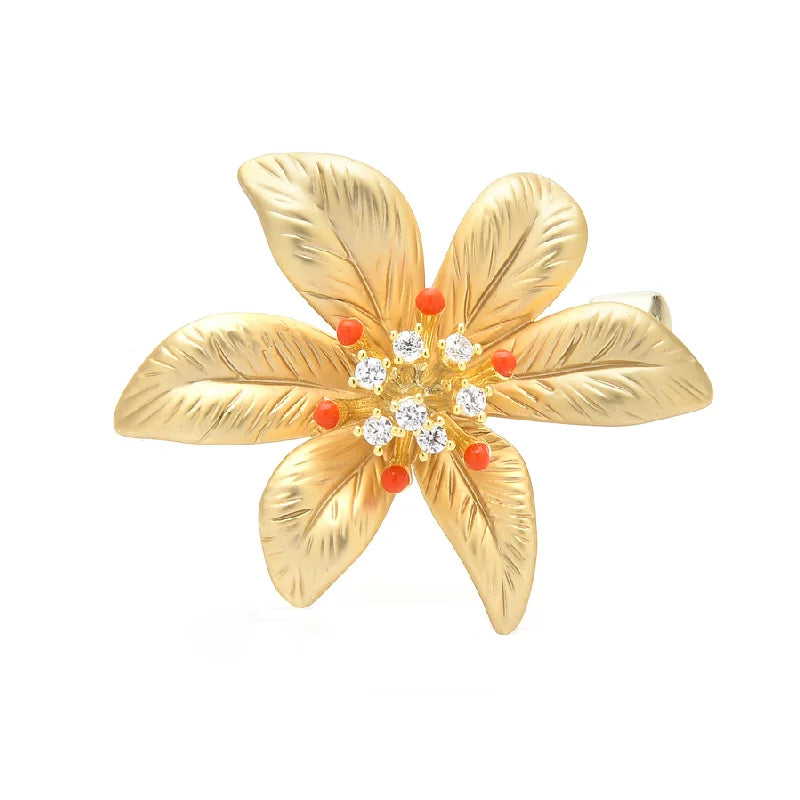 Eclectic Enamel and Jeweled Motif Brooch