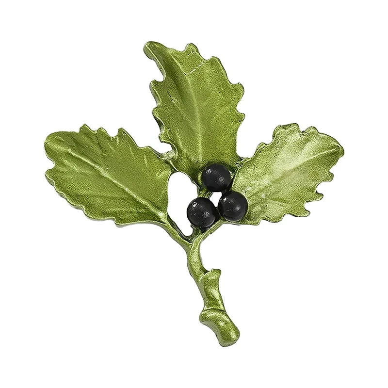 Nightshade Leaves and Berries Brooch original white background product photo