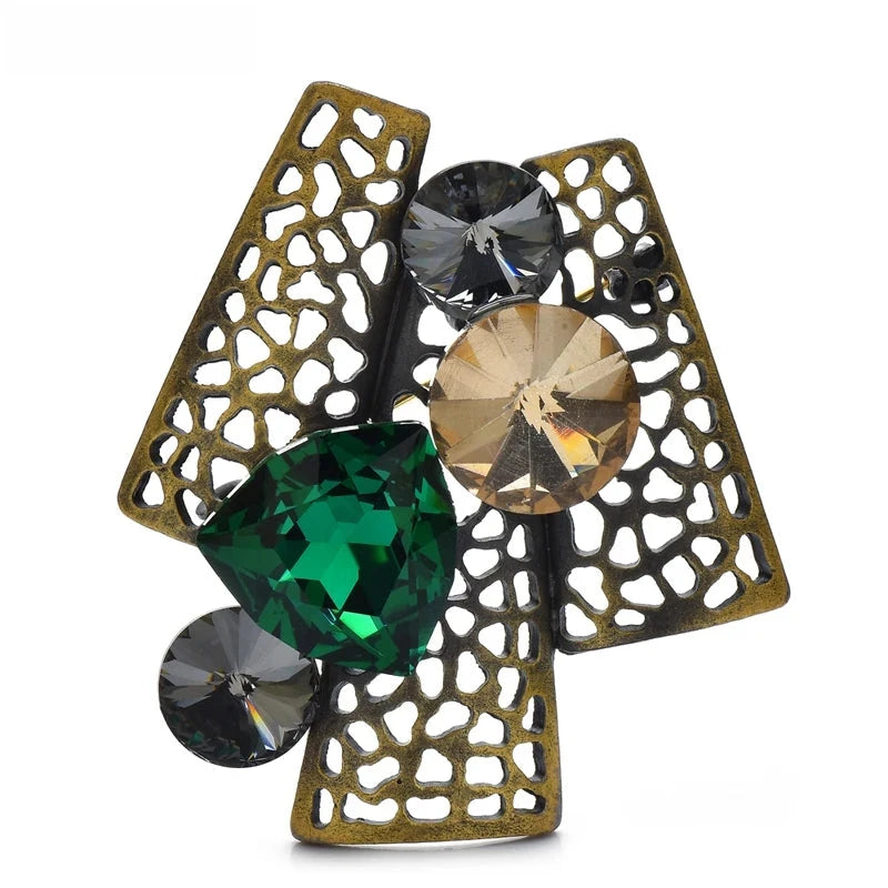 Geometric Openwork Tree with Faceted Accents Brooch original variant product photo