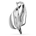 Sculptural Lily Stainless Steel Brooch — Silver