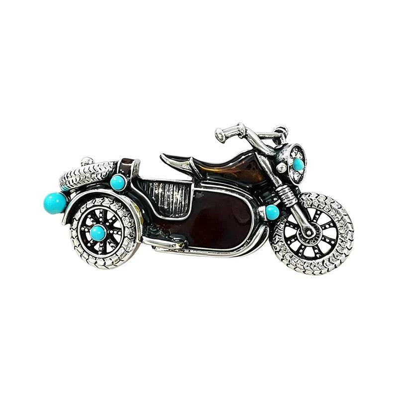 Vintage Motorcycle Design Brooch original white background product photo