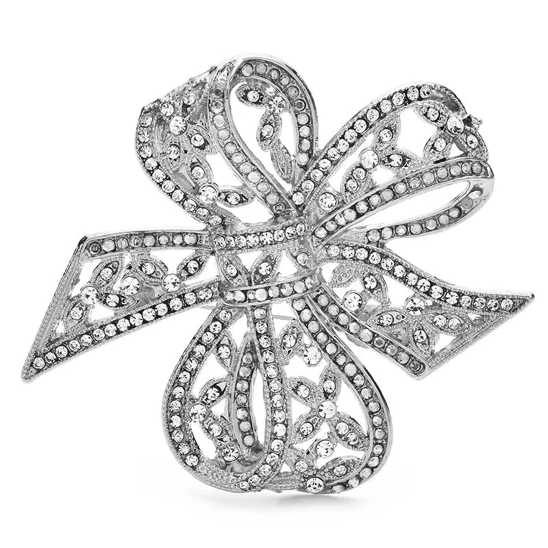 Large Rhinestone Ribbon Bow Brooch original variant product photo