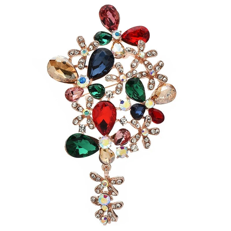Jeweled Butterfly and Flower Spray Brooch original variant product photo