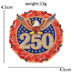 America 250 Commemorative Motif Brooch